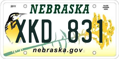NE license plate XKD831