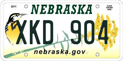 NE license plate XKD904