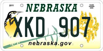 NE license plate XKD907