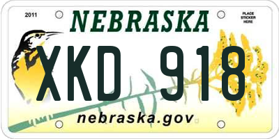 NE license plate XKD918