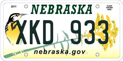 NE license plate XKD933