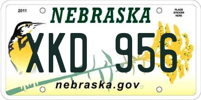 NE license plate XKD956