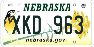 NE license plate XKD963