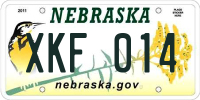 NE license plate XKF014