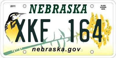 NE license plate XKF164