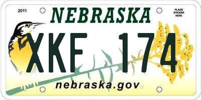 NE license plate XKF174