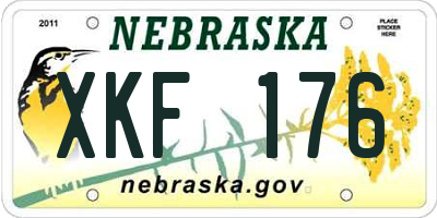 NE license plate XKF176