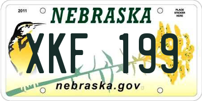 NE license plate XKF199