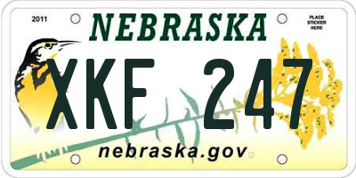 NE license plate XKF247