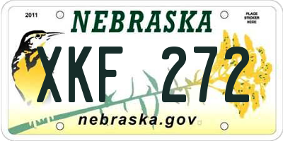 NE license plate XKF272