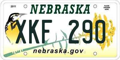 NE license plate XKF290