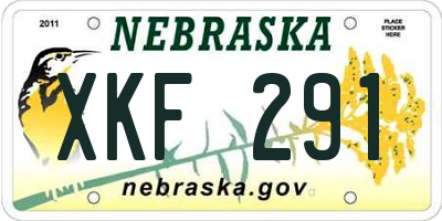 NE license plate XKF291