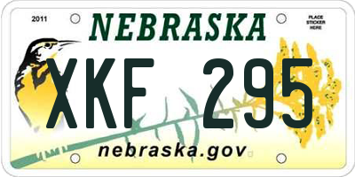 NE license plate XKF295