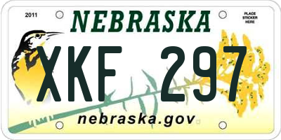 NE license plate XKF297