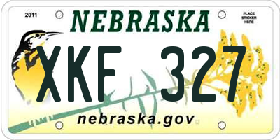 NE license plate XKF327