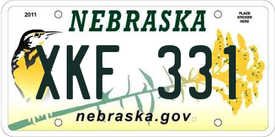 NE license plate XKF331