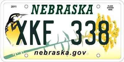 NE license plate XKF338