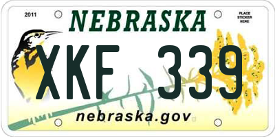 NE license plate XKF339