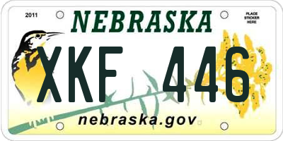 NE license plate XKF446