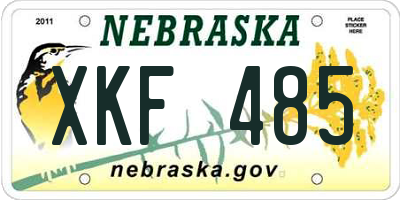 NE license plate XKF485