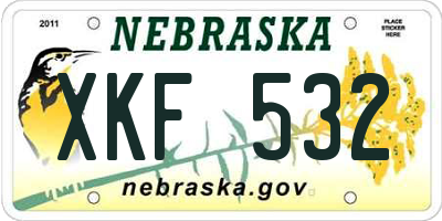 NE license plate XKF532