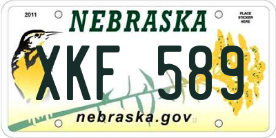 NE license plate XKF589