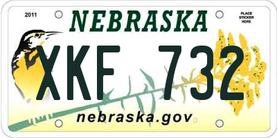 NE license plate XKF732