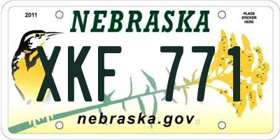 NE license plate XKF771