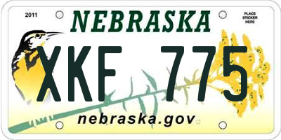 NE license plate XKF775