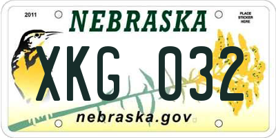 NE license plate XKG032