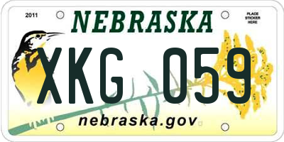 NE license plate XKG059