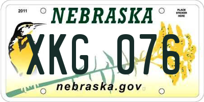 NE license plate XKG076