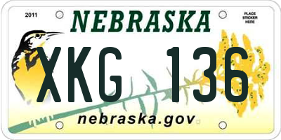NE license plate XKG136