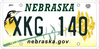 NE license plate XKG140