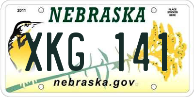 NE license plate XKG141