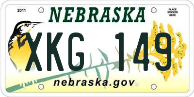 NE license plate XKG149