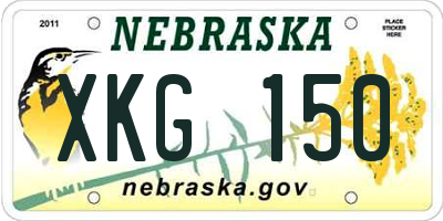 NE license plate XKG150
