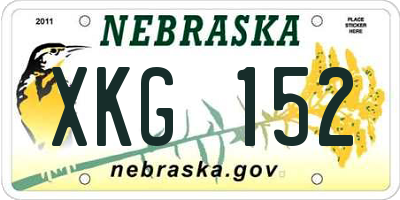 NE license plate XKG152