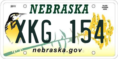 NE license plate XKG154