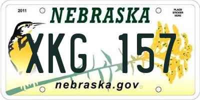 NE license plate XKG157