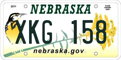 NE license plate XKG158