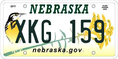 NE license plate XKG159