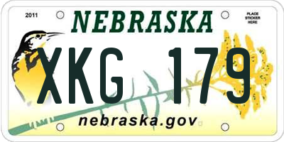 NE license plate XKG179