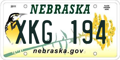 NE license plate XKG194