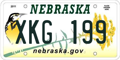 NE license plate XKG199