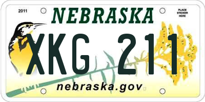 NE license plate XKG211