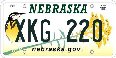 NE license plate XKG220