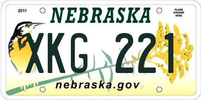 NE license plate XKG221