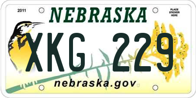NE license plate XKG229