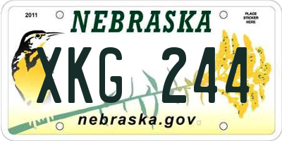NE license plate XKG244